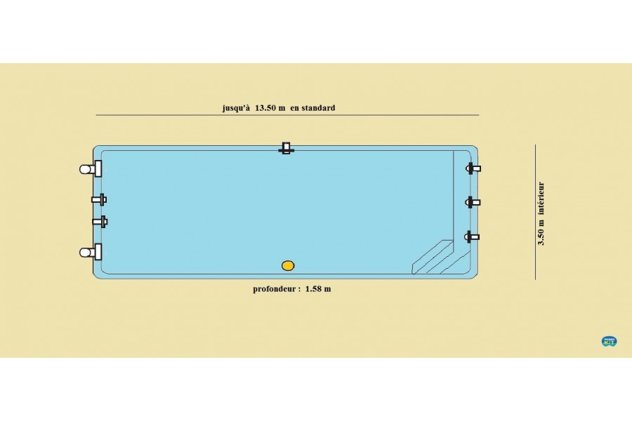 abri piscine couloir de nage