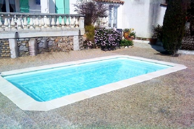 Piscines Kit Fidji mini-piscine rectangulaire en kit coque polyester