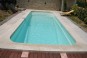 Piscine avec plage coque rectangulaire de 9,5m  x  3,8m