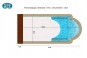 les dimensions de cette grande piscine polyester : 10,0 x 3,85 m profondeur de 1,48 m