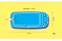 Piscine polyester avec escalier 7,20 x 3,20 m.