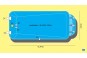 Piscine polyester coque de 11,30 x 4.20 m - profondeur de 0,90m à 2m
