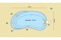 Piscine avec plage coque polyester. Coque lagon de 7,40 x 3,40 m