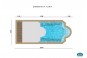 Piscine coque polyester de 10 m x 4 m avec loge pour volet immergé