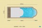 les dimensions de cette grande piscine polyester 10,2 x 3,7 m profondeur 1,08 à 1,88 m