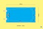 Les dimensions de Malte piscine rectangulaire 8,50 x 3,65m profondeur 1,48m