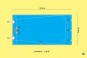 Piscine rectangulaire coque polyester  de 8,50m x 3,65m fond plat 1.48 m