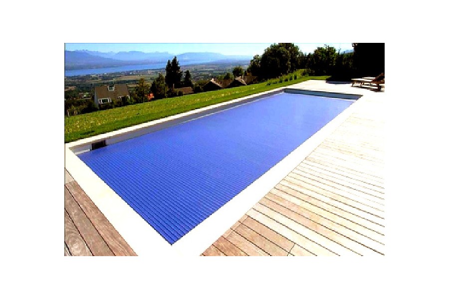 Piscine Couloir De Nage Polyester Cuba 12 Avec Volet