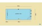 kit piscine rectangulaire de 8,6 m x 4 m fond plat et profondeur de 1,58 m