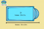 Piscine polyester coque de 7,25 x 3,30 m
