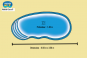 Petite coque de piscine polyester 6.50 m x 3.50 m en amande