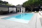 Piscine avec plage intégrée. Coque à monter.