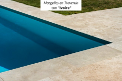 Margelles TRAVERTIN pour piscine Saint-Louis