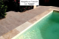 Ton tanné - Margelles TRAVERTIN pour piscine Oman avec volet immergé