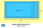 Piscine rectangulaire 8x3,70 m à fond plat 1,48m