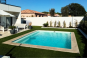 Mini-piscine carrée angles droits