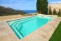 Piscine coque couleur blanc carrare