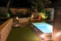 Fidji 2.  mini piscine rectangulaire en kit coque polyester