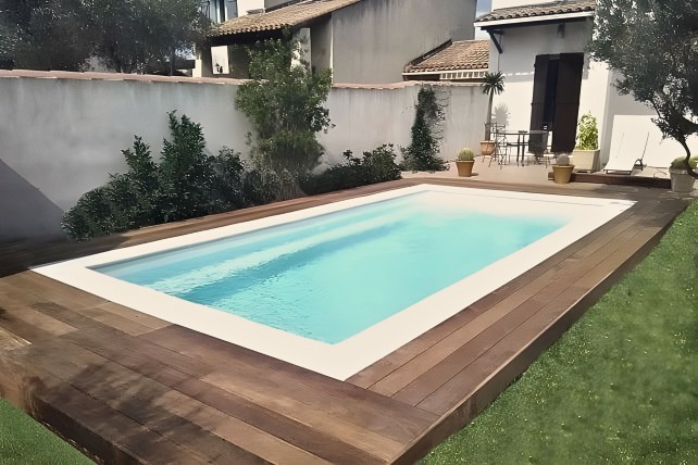Fidji 3. piscine coque rectangulaire