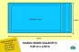 Piscine avec turbine de nage à contre courant : 9x4m