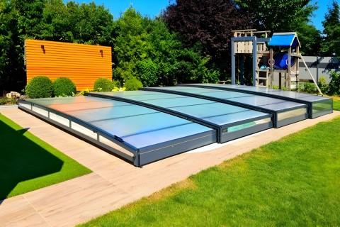 Abri de piscine Télescopique bas Clever Cover 