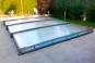 Abri de piscine télescopique avec ou sans rails au sol , en kit-à-monter.