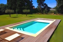 Cap-Vert 760 Piscine avec plage + volet de sécurité immergé
