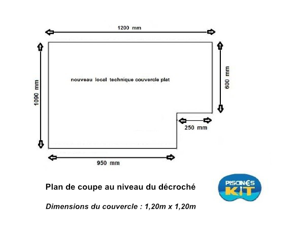 Plan de coupe du local technique.