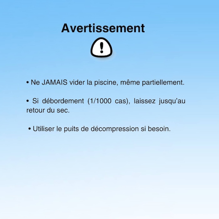 Avertissement pour l'hivernage de votre piscine coque polyester