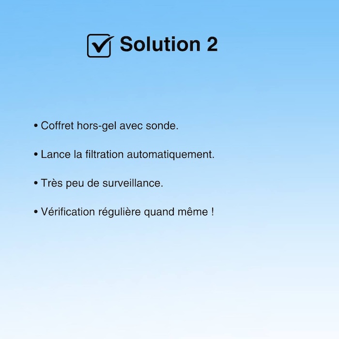 Hivernage de piscine coque, polyester avec coffret.hors gel