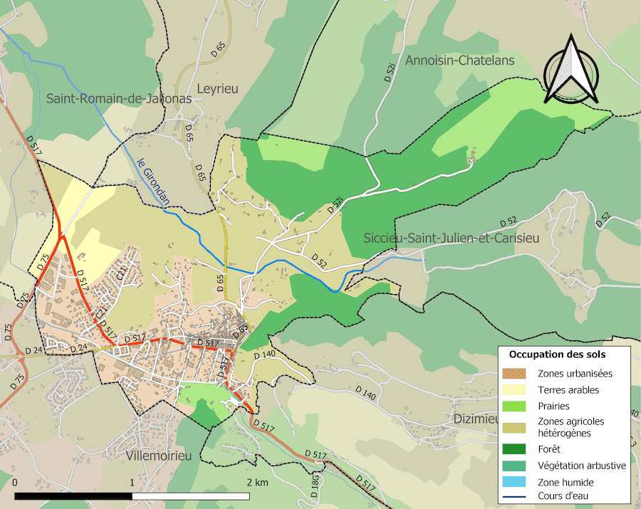 Occupation des sols à Crémieu - Isère (38)