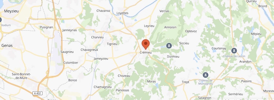 Carte des sols à Crémieu en Isère