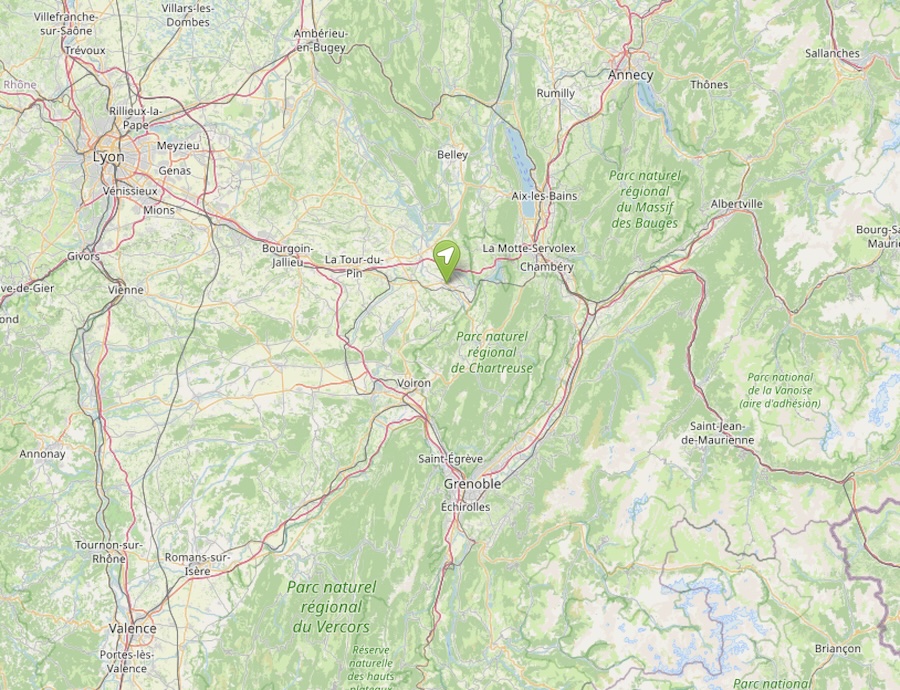 Carte de Pont de Beauvoisin en Isère (38)