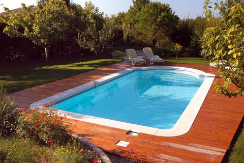 Kit Piscine rectangulaire polyester Corail